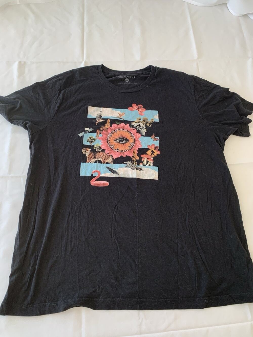 One Republic Never Ending Summer Tour Mens T-Shirt Size 3xl Black Music Band